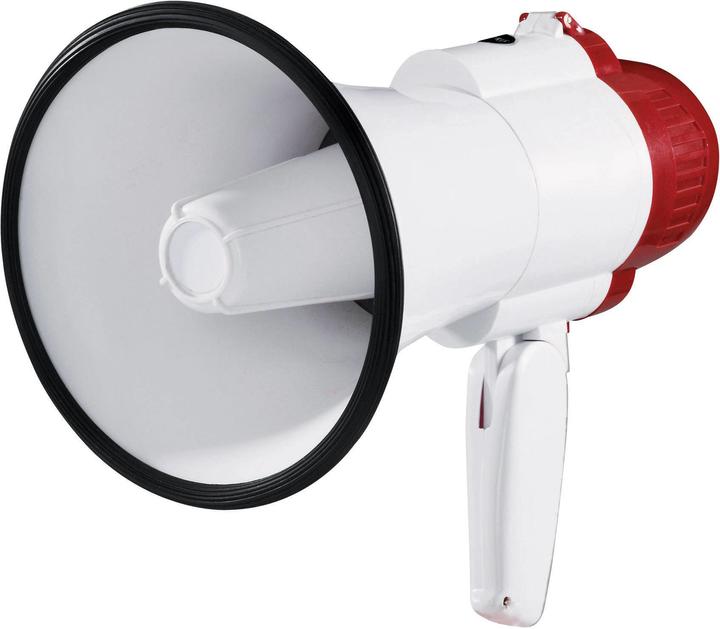 SpeaKa Professional Preiswertes Hand-Megaphon mit Sirene. Besonderheit: integrierte Sounds, mit Haltegurt. (Megaphon)