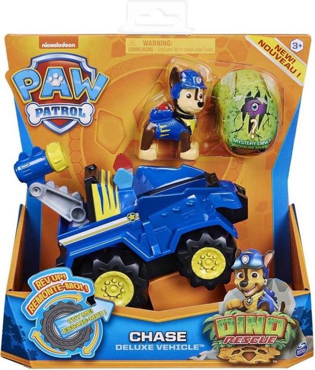 Actual product image Spin Master Paw Patrol Dino Deluxe Vehicles Chase
