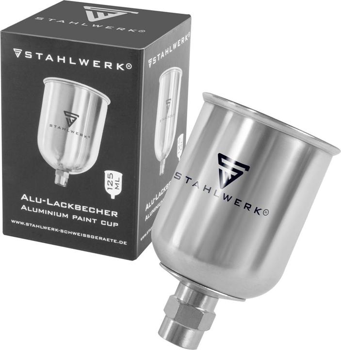 Immagine prodotto Stahlwerk Tazza di flusso in alluminio da 125 ml per pistola a spruzzo