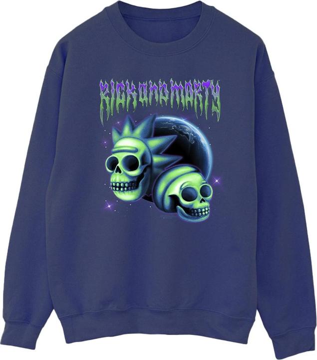 Actual product image Rick And Morty Mens Space Skull Sweatshirt (M)