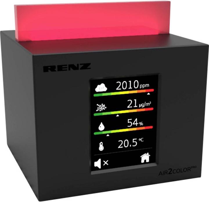 Renz Air quality sensor Air2Color Pro air quality meter with traffic light system