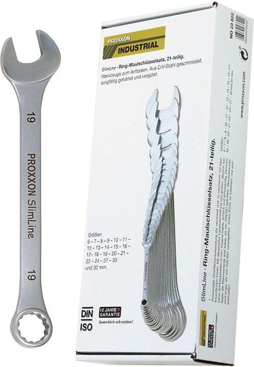 Productafbeelding Proxxon SlimLine Combinatiesleutelset (32 mm, 18 mm, 11 mm, 12 mm, 20 mm, 19 mm, 27 mm, 15 mm, 13 mm, 25 mm, 6 mm, 21 mm, 7 mm, 14 mm, 29 mm, 8 mm, 10 mm, 30 mm, 23 mm, 26 mm, 22 mm, 17 mm, 28 mm, 9 mm, 16 mm, 24 mm, 31 mm)
