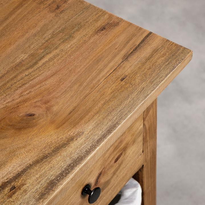 Actual product image IDIMEX Nachttisch TOURNETTE mit Schublade und 2 Körben – Mahagoni