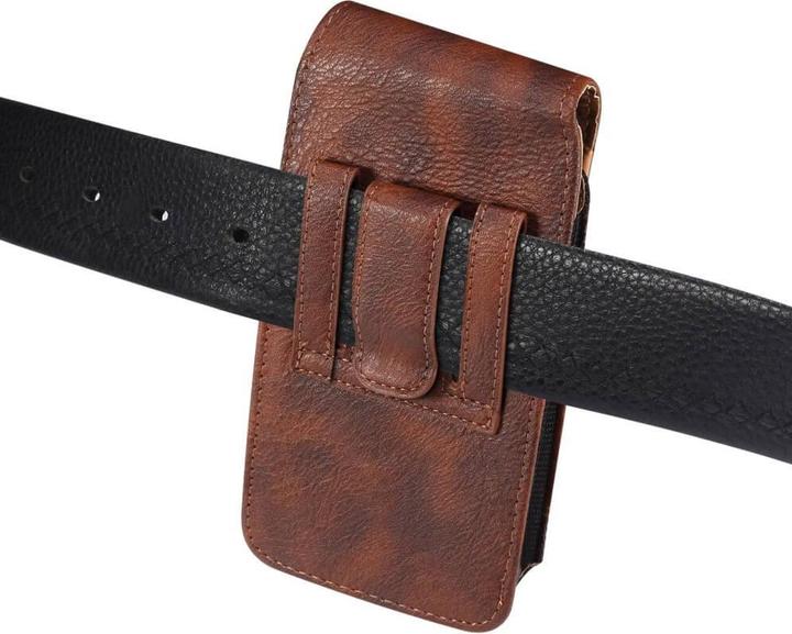 Immagine prodotto Cover-Discount Nylon - Borsa da cintura in pelle con tasca per carte di credito marrone / L