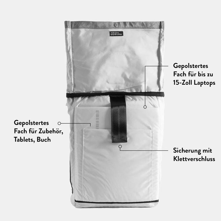 Actual product image Airpaq White Rolltop yellow (21 l)
