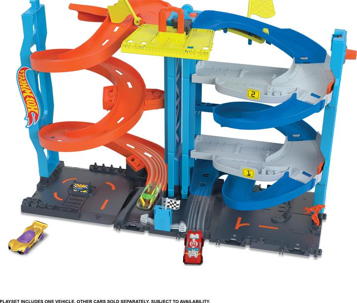 Actual product image Hot Wheels City Transforming Race Tower