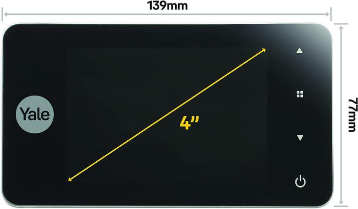 Immagine prodotto Yale Visore digitale per porte DDV 4500, display da 4", argento, incluso campanello e visione notturna (Digitale)
