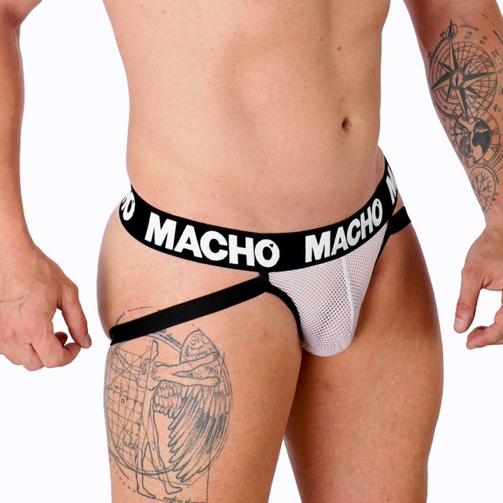 Actual product image Macho Underwear MACHO - MX26X1 JOCK NET WHITE M (M)