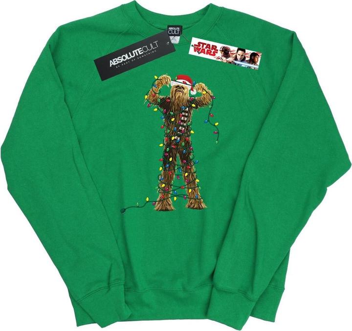 Star Wars Chewbacca Christmas Lights Sweatshirt (L)