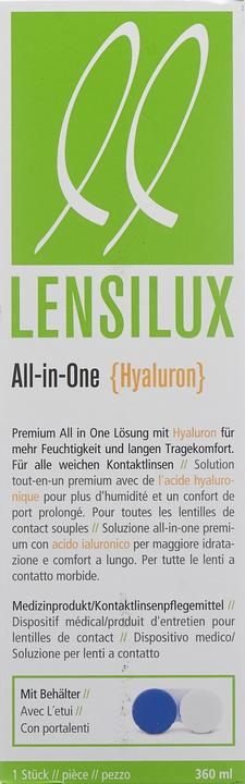 Produktbild Lensilux All-in-One Hyaluron Kombilösung +Behälter Lös (All in One Lösung, 360 ml)