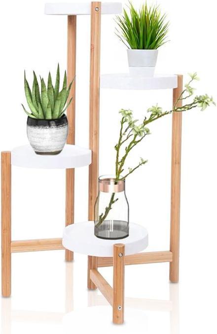 Hermex Blumenständer Pflanzen Ständer Regal Halter Treppe Gestell Blumentisch