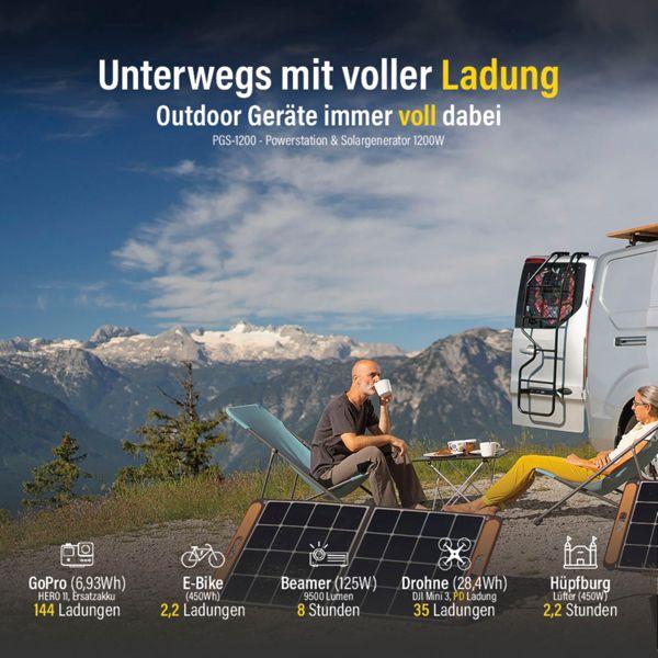 Produktbild Fantec PGS-1200 Powerstation & Solargenerator (1110 Wh, 14 kg)