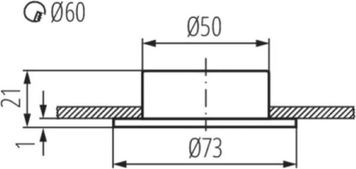 Produktbild Kanlux 815 GAVI CT-2116B-C/M Einbaurahmen (G4)