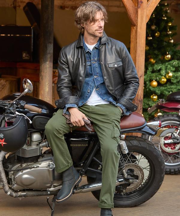 Image du produit Joe Browns Veste en cuir classique avec doublure à carreaux vintage (XXL)