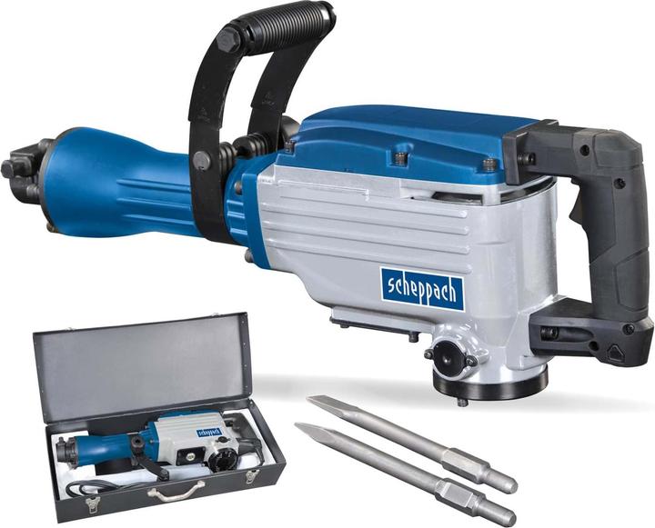 Actual product image Scheppach AB1600 Demolition Hammer 230V 50Hz 1600W - 50J (Electrical connection)