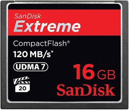 SanDisk Extreme Compact Flash, 800x (16 GB, CF)