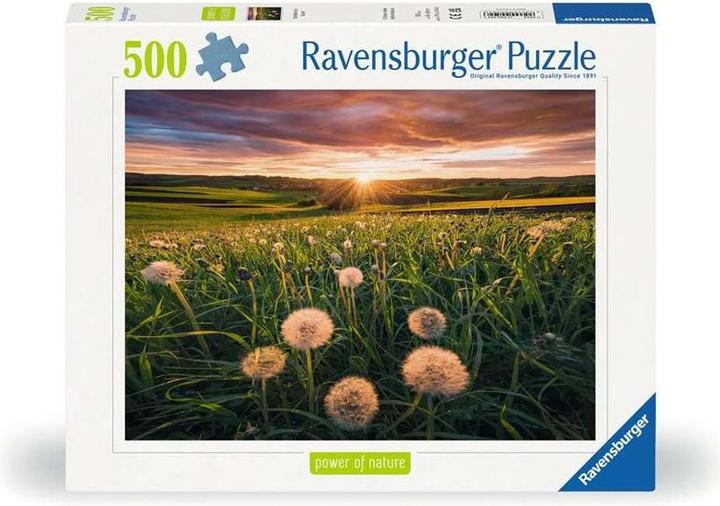 Productafbeelding Ravensburger Puzzel - Paardenbloemen in de zonsondergang - Nature Edition 500 stukjes (500 onderdelen)