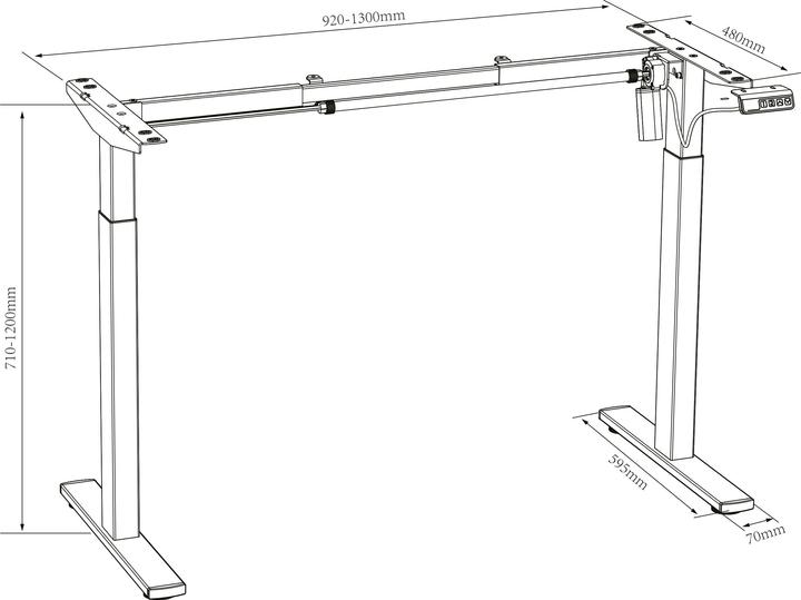 Image du produit VCM Bureau réglable Lona 110x80 si (110 x 80 x 120 cm)
