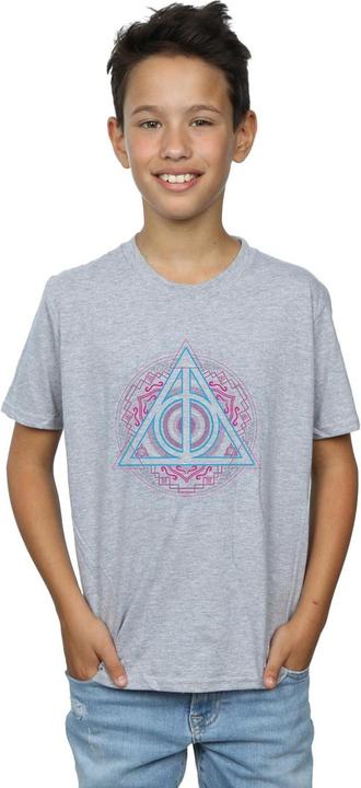 Actual product image Boys Neon Deathly Hallows T-Shirt (152, 158)