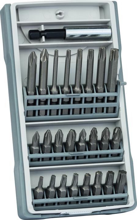 Bosch Professional Zubehör Set di punte per cacciavite, 25 pezzi (Presa esagonale TX M20, Presa esagonale TX M27, Presa esagonale TX M30, Presa esagonale TX M10, Esagono cavo TX M15, Esagono incassato TX M25, Esagono incassato TX M40, Croce Phillips PH M1, Croce Phillips PH M2, Croce Pozidriv PZ M1, Croce Pozidriv PZ M2, Croce Phillips PH M3, Croce Pozidriv PZ M3)