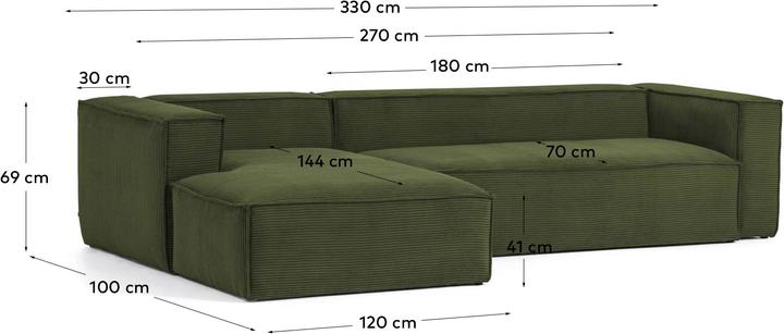 Image du produit Kave Home Blok (5 places, Grand canapé, Canapé d'angle)