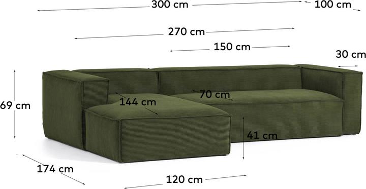 Image du produit Kave Home Blok (4 places, Canapé d'angle)