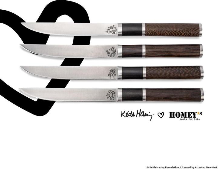 Actual product image Homey Homeys Keith Haring steak knife set of 4 (4 Piece, Knife)