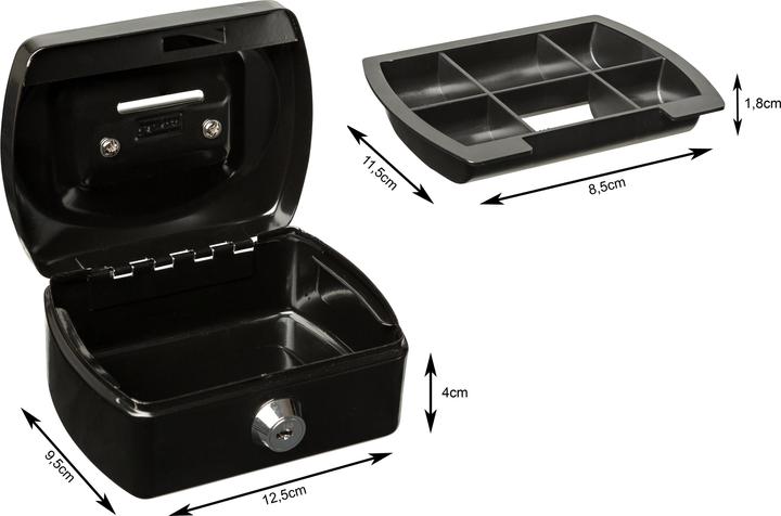 Produktbild Idena Geldkassette Mini 125x95x60mm, schwarz
