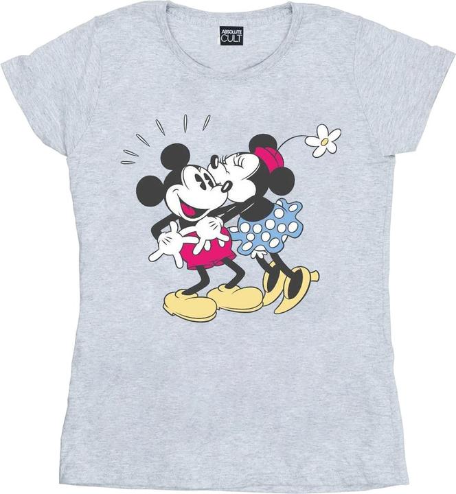 Actual product image Disney Womens/Ladies Mickey And Minnie Mouse Kiss Cotton T-Shirt (M)