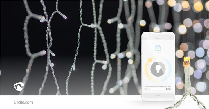 Actual product image Nedis SmartLife Decorative LED | Wi-Fi | Warm to Cool White | 240 LED's | 5.00 m | Android™ / IOS (0.21 m)