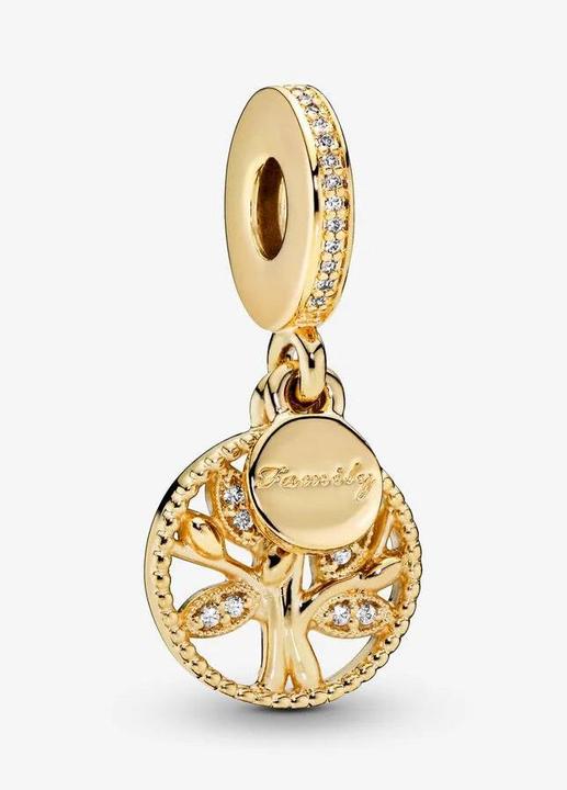 Immagine prodotto Pandora Brillare il fascino scintillante dell'albero genealogico (Dorato, Con pietra/e, Argento 925)