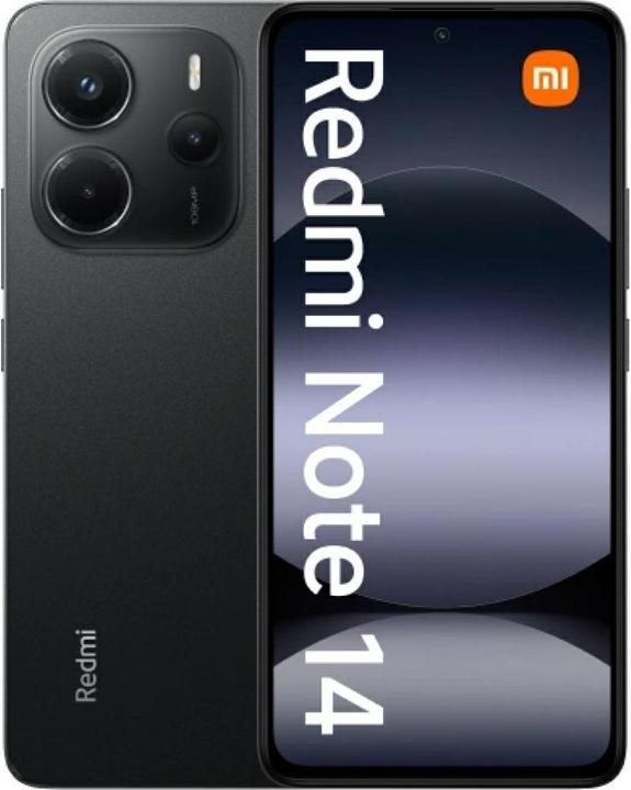 Actual product image Xiaomi Redmi Note 14 (128 GB, Midnight Black, 6.67", Hybrid Dual SIM, 108 Mpx, 4G)