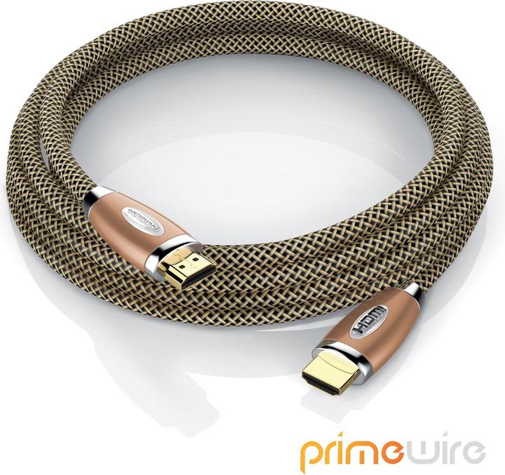 Produktbild Primewire HDMI Kabel 2.0b - 4k Ultra HD 2160p - 3D - Nylonummantelung - Vollmetall Stecker - 3 fach geschirmt (5 m, HDMI)