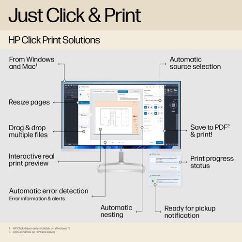 Produktbild HP DesignJet T250 24-in Printer Europe - Multilingual Localization (Farbe)