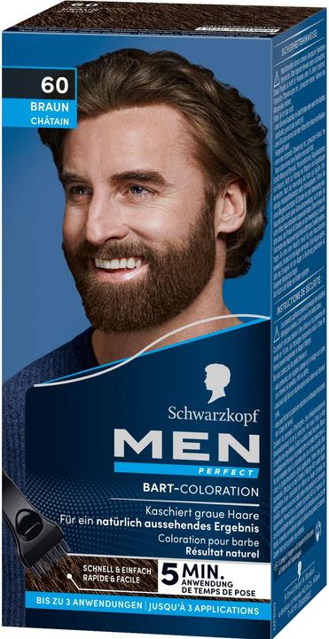 Schwarzkopf Men Perfect Men perfect, colore barba 60, 30 ml (60 Brown)