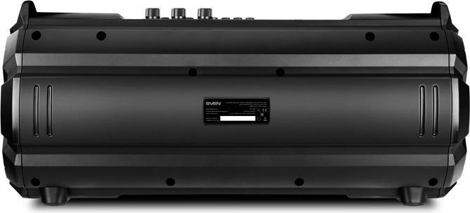Produktbild Sven PS-485, juodas, power output 2x14W (RMS), Bluetooth, FM, USB, Micro SD, LED-display, lithium ba (Akkubetrieb, Stromversorgung über USB)