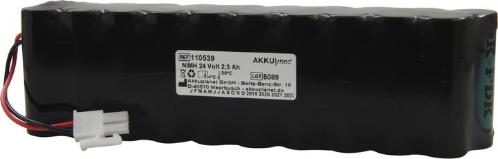 XCell NiMH Akku passend für Hill Rom Lifter Liko/ MIR/ Viking M 24 Volt 2,5 Ah - 2 pol Stecker CE Konform (1 Stk., 2500 mAh, Akku)