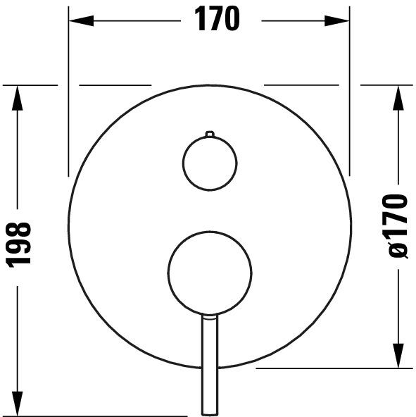 Actual product image Duravit Circle single lever shower mixer, concealed, chrome, CE4210012010
