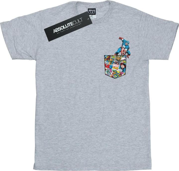Produktbild Captain America Faux Pocket TShirt (L)