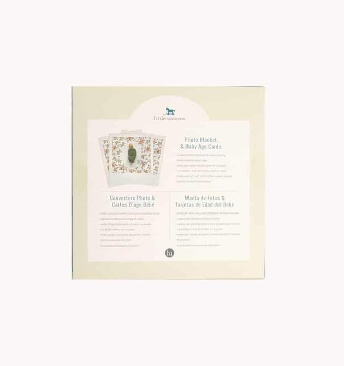 Image du produit little unicorn Photo Blanket & Milestone Set - Watercolor Roses (120 x 117 cm)