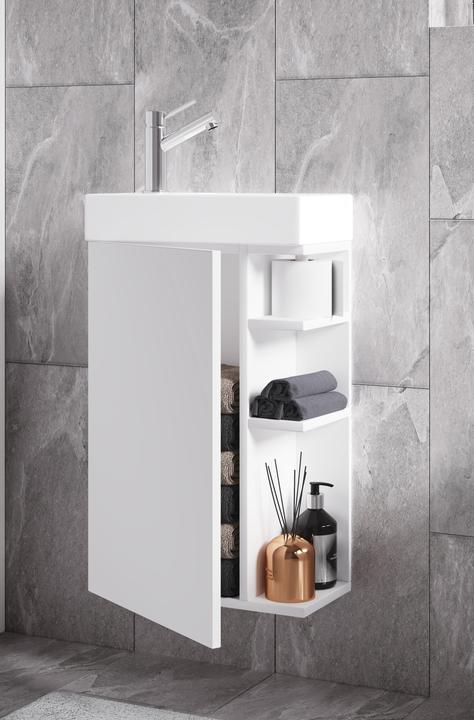 Actual product image VCM 2-piece Bathroom Furniture Set Guest WC Guest Bathroom Washbasin Small Narrow Lumia