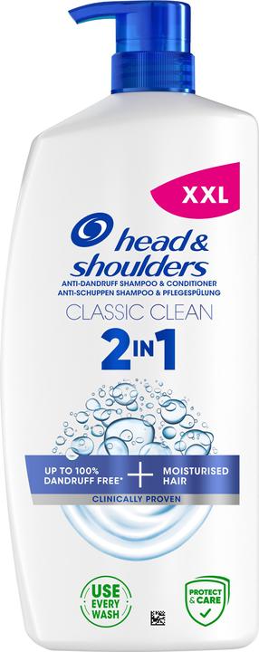 Actual product image Head & Shoulders Anti-Schuppen Shampoo 2in1, classic clean Shampoo (800 ml, Liquid shampoo)
