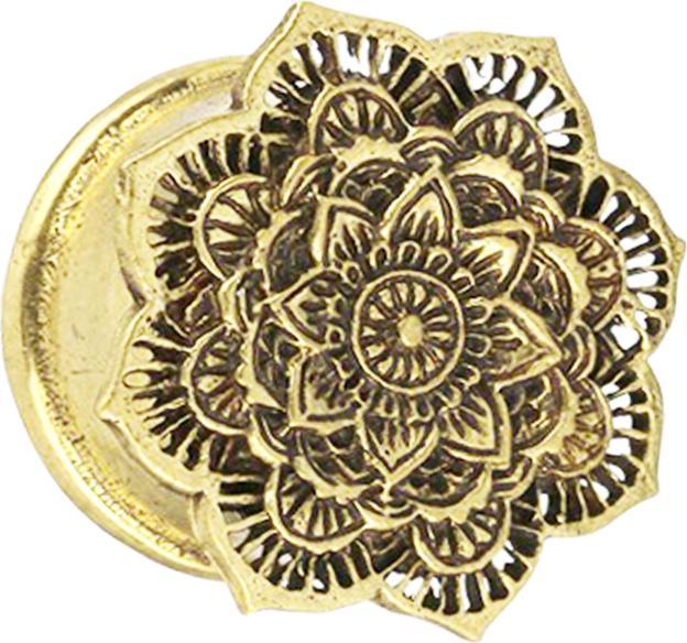 Produktbild Star Piercing Flesh Plug vergoldet Blume (Messing)