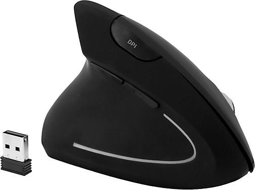 Image du produit MediaRange Souris sans fil Verticale pour gauchers, noire (Sans fil)
