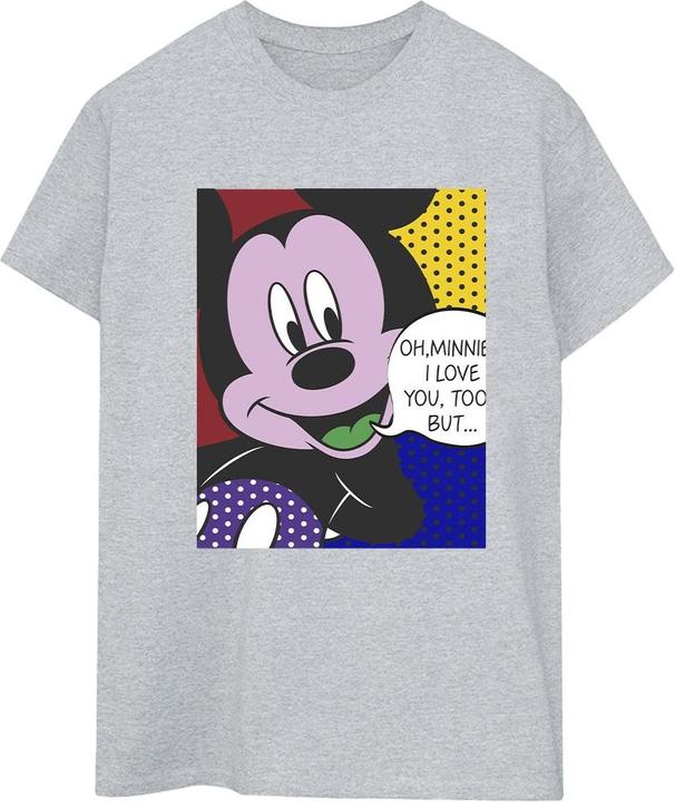 Actual product image Disney Womens/Ladies Mickey Mouse Oh Minnie Pop Art Cotton Boyfriend T-Shirt (M)