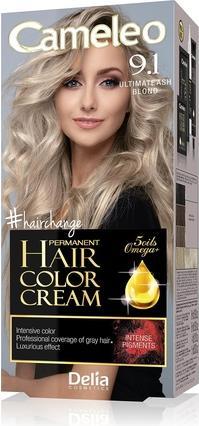 Delia Cosmetics Permanent Hair Colour Cream Ultimate Ash Blonde Intensive Color & Protection 5 Oils Omega Plus Acids