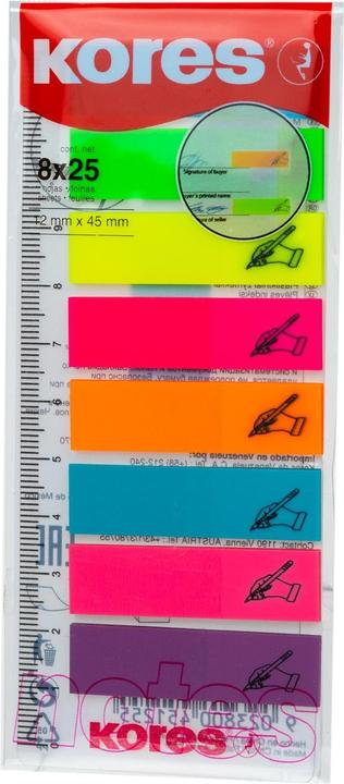 Kores Foil index strips with "Sign here (12 x 45 mm)