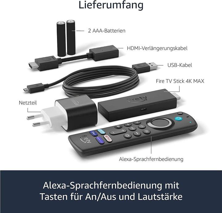 Produktbild Amazon Fire TV Stick 4K Max (8 GB, Fire OS)