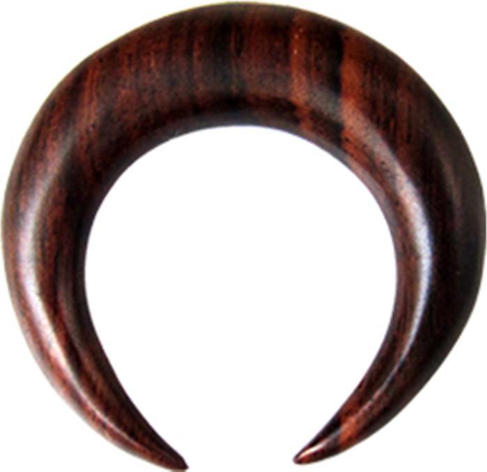 Star Piercing Dehnsichel aus Sonoholz (ohne Messing, Organisch)
