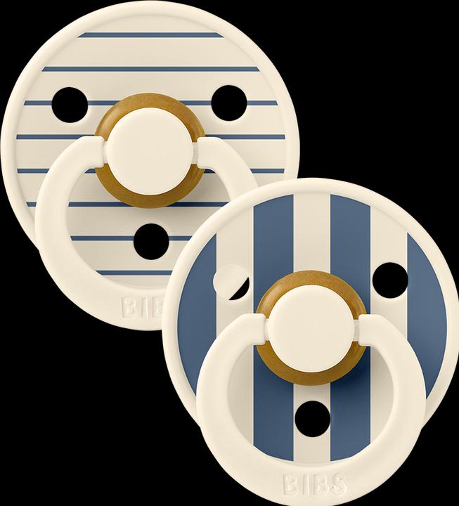 Produktbild Bibs Studio Nuggi Colour 2 PACK Latex Round 6-12m Pin Ivory Vanilla Mix (2 x, 6 - 12 Monate)